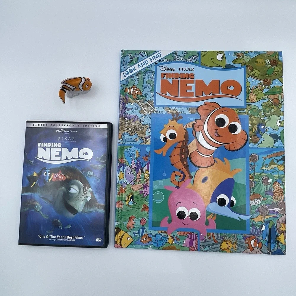 Finding Nemo Bundle DVD 2-Disc Set + Look & Find Book + Mini Figure Disney Pixar